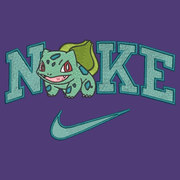 Nike Pokemon Bulbasaur Embroidered Adult Unisex Crewneck Sweatshirt Cozy - Picture 12 of 14